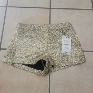 Zara Gold High Waist Women's Shorts